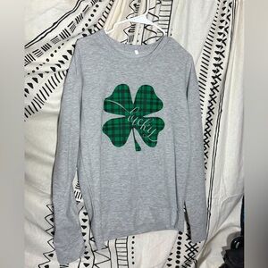 Gray St. Patrick's long sleeve T-shirt
